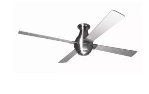 Modern Fan Co Gusto Flush Mount in Bright Nickel
